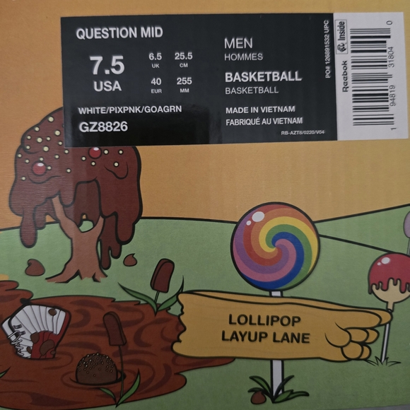 Hasbro X Reebok Women's size 9 Men's size 7.5 Mid Basketball Sneakers! - Picture 15 of 16